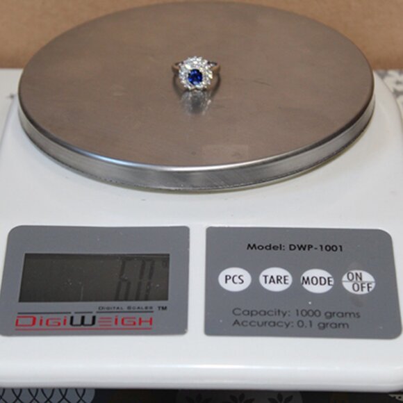 18K Sapphire and Diamond Ring 2.23 Carats - Picture 9 of 11